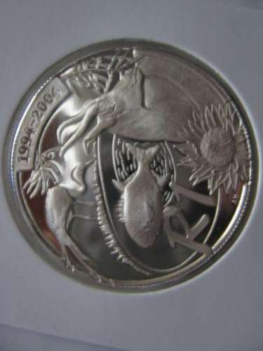 ULTRA SCARES  DEMOCRACY PROOF  COIN IN HARTBERGER HOLDER