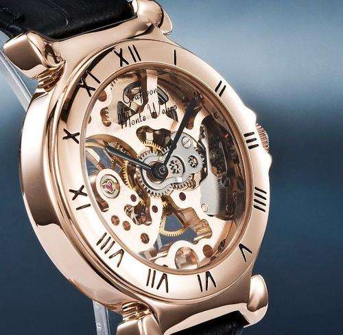 BRAND NEW ladies Flagship GRAF von MONTE WEHRO ROSE GOLD SKELETT