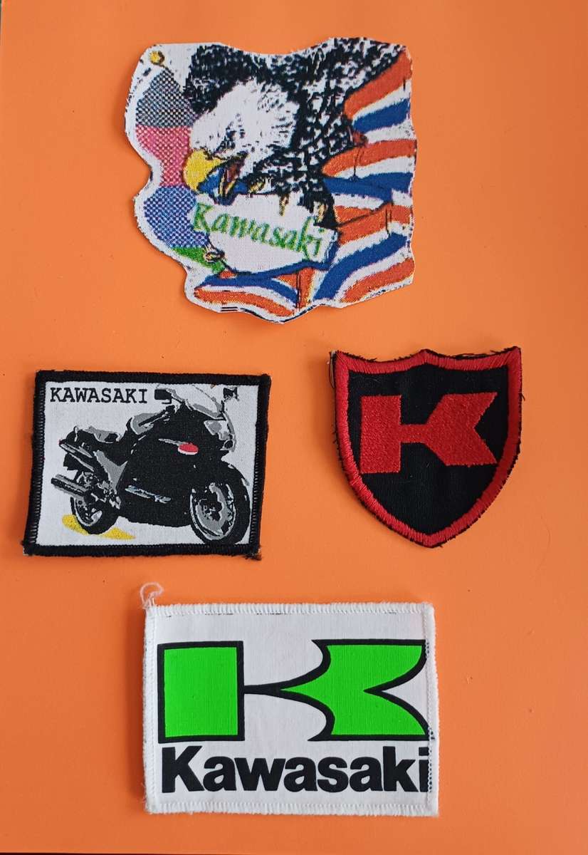 Kawasaki Biker Badges (4 badges)