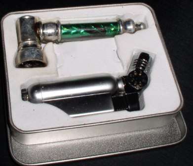 Bong Pipe And Blowtorch Lighter