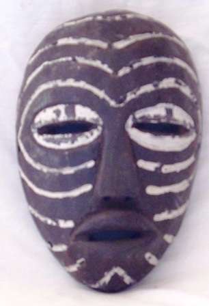 Ethnic Wooden Face Masks - Rnd No Lip Paint