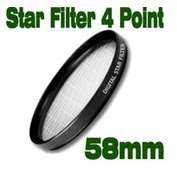 Generic 4-point star Filter for lens with 58mm Filter Thread
