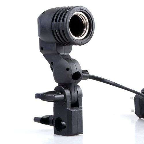 Studio Flash Light Lamp Bulb Single-Head Holder E27 Socket Umbrella Bracket
