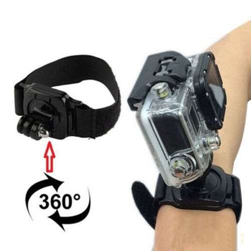 360 Degree Rotation Wrist Strap Mount for GoPro Hero, SJ4000 SJ5000 SJ6000