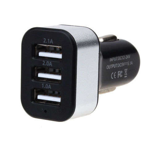 Lighter to USB multiplug (silver & black)