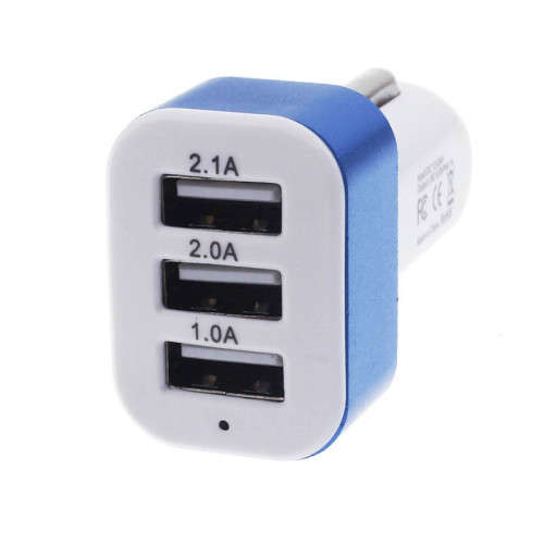 Lighter to USB multiplug (White & Metallic Blue)