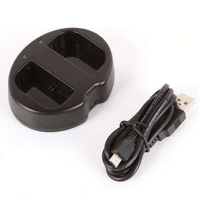 USB Dual Battery Charger for Canon LP-E6 (EOS 5DII, III, IV; 6D I II; 7D I, II; 60D; 70D; 80D; 90D)
