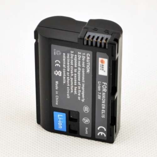 EN-EL15 Battery for Nikon D750 D800 D800E D810 D810A D600 D610 D7000 D7100 D7200 & MB-D11 MB-D12