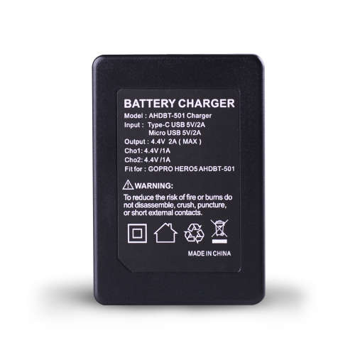 USB Dual Battery Charger For GoPro 5 6 7 Cameras