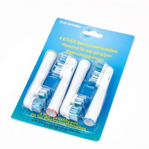 4 PCS Electric Toothbrush Heads Replacement for Braun Oral B FLOSS ACTION