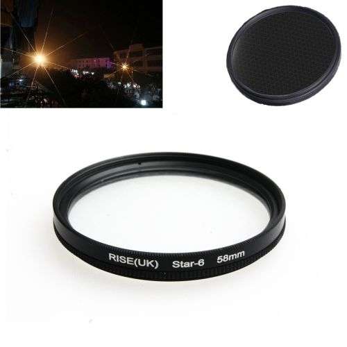 58mm 4 6 8 Point Line 4X 6X 8X Star Filter Kit