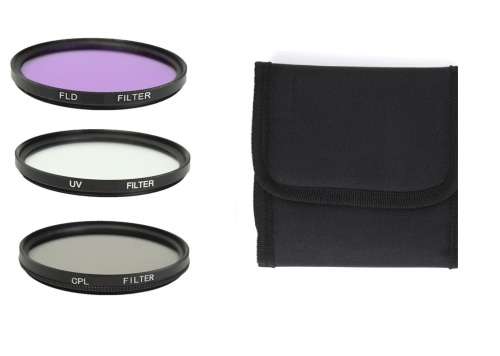 58mm 3-filter set  (CPL, UV, FLD, Filter Case)