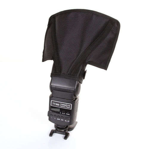 Camera Speedlite Snoot Beam Reflector Diffuser Foldable & Flexible (Canon Nikon Metz etc.)