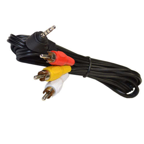 3.5mm Jack Plug to 3 RCA Male Connectors Adapter Audio Video Cable AV DV MP4