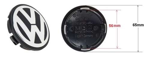 Set of 4 VOLKSWAGEN VW WHEEL CENTER CAPS RIM HUB CAP 65 mm