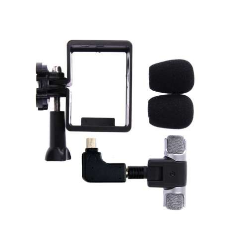 3.5mm Mini Hi-Fi External Mic Adapter Frame Housing Case for GoPro Hero 3 3+ 4