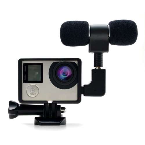 3.5mm Mini Hi-Fi External Mic Adapter Frame Housing Case for GoPro Hero 3 3+ 4