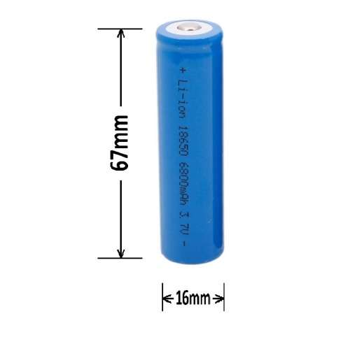Li-Ion 3.7V 6800mAh 18650 rechargeable battery