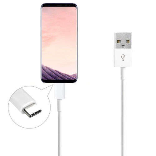 1m White Type-C to USB Braided Data Sync Charger Cable Cord