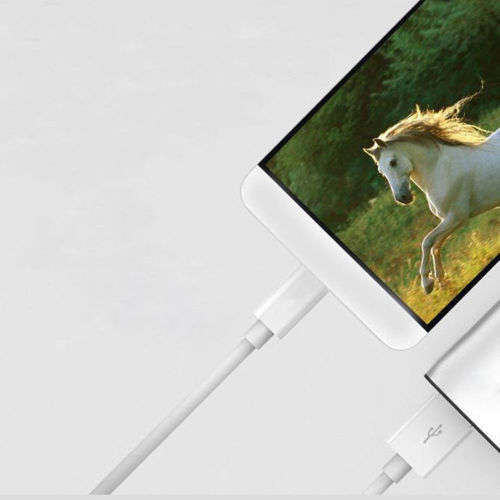 1m White Type-C to USB Braided Data Sync Charger Cable Cord