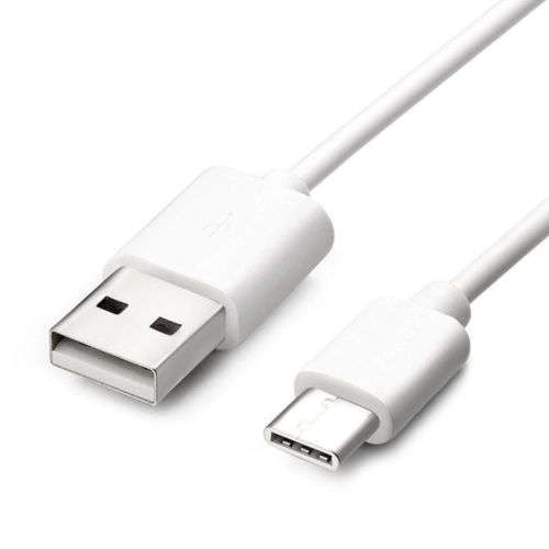1m White Type-C to USB Braided Data Sync Charger Cable Cord