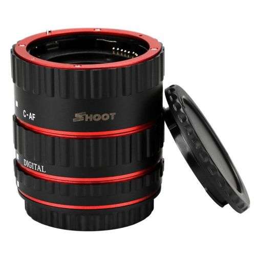 Macro Extension Tube Set for Canon EOS Cameras (Metal Mount)