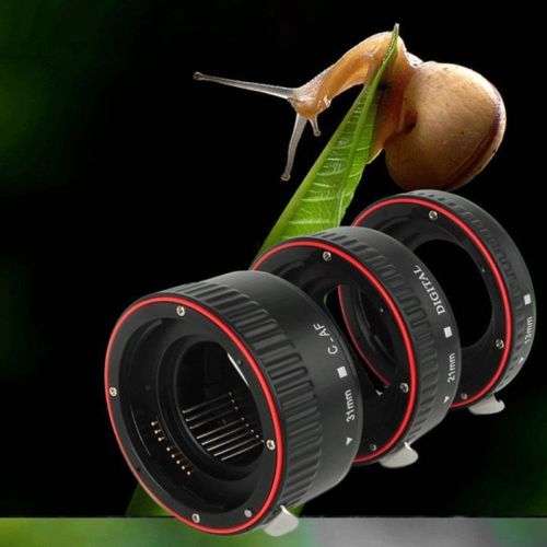 Macro Extension Tube Set for Canon EOS Cameras (Metal Mount)