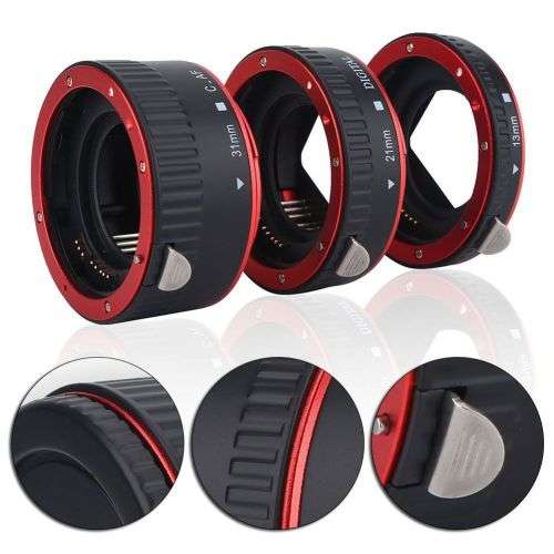 Macro Extension Tube Set for Canon EOS Cameras (Metal Mount)