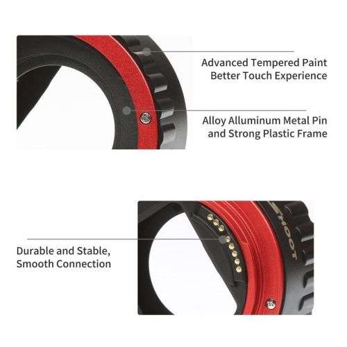 Macro Extension Tube Set for Canon EOS Cameras (Metal Mount)