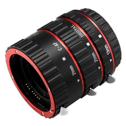 Macro Extension Tube Set for Canon EOS Cameras (Metal Mount)