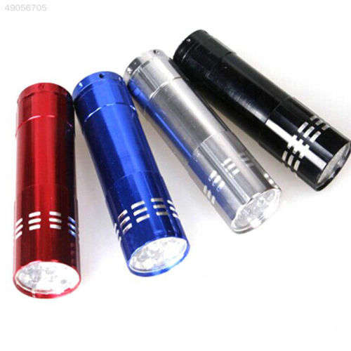 Aluminum UV Ultra Violet 9 LED Torch (BLUE)