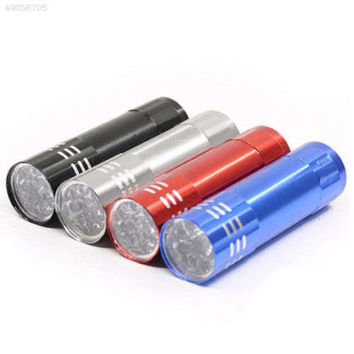 Aluminum UV Ultra Violet 9 LED Torch (BLUE)