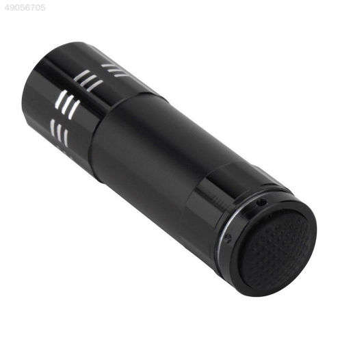 Aluminum Violet 9LED Light UV Torch (BLACK)
