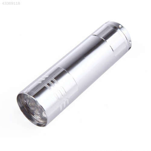 Aluminum Violet 9LED Light UV Torch (SILVER)