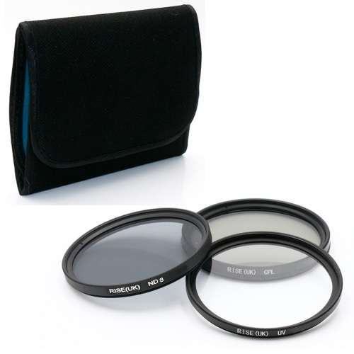 49mm 3-filter set  (CPL, UV, ND-8, Filter Case)