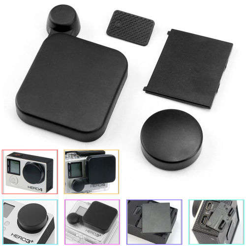 Case Cover Camera Lens Protective Cap Replacement Battery Side Door Cover Set For GoPro Hero 4 3+ 3
