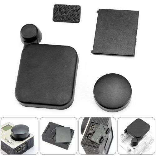 Case Cover Camera Lens Protective Cap Replacement Battery Side Door Cover Set For GoPro Hero 4 3+ 3
