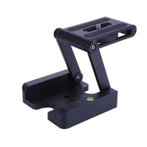Aluminum Folding Tripod Z Flex Tilt Head Quick Release Plate & Ball Head with Spirit Level
