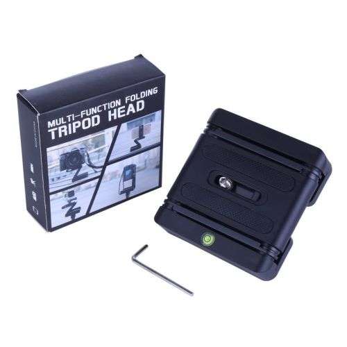 Aluminum Folding Tripod Z Flex Tilt Head Quick Release Plate & Ball Head with Spirit Level