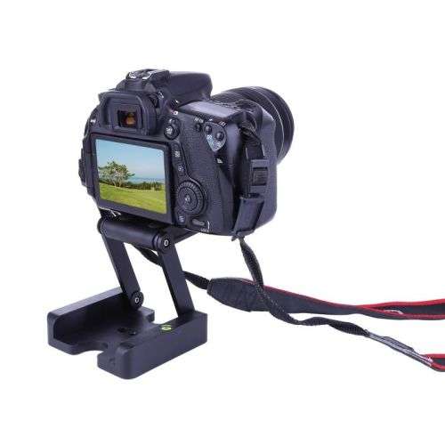 Aluminum Folding Tripod Z Flex Tilt Head Quick Release Plate & Ball Head with Spirit Level