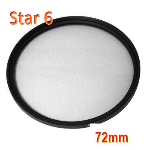 6-point star Filter for lens with 72mm Filter Thread