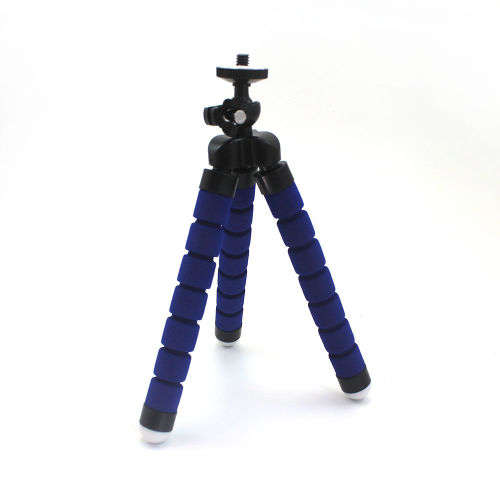 Mini Tripod (Blue, Bendable Soft) - SMALL