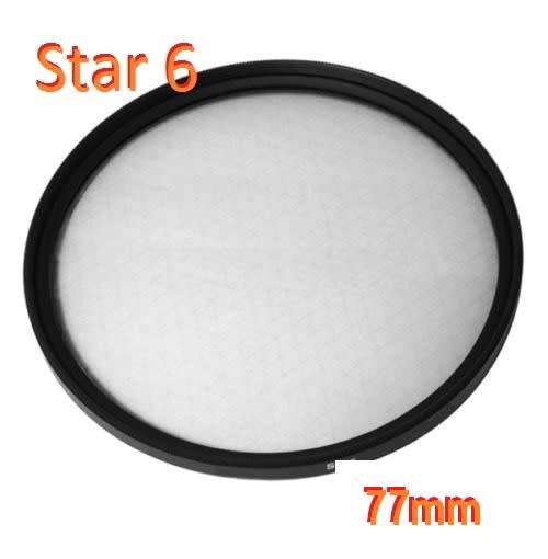 Generic 6-point star Filter for lens with 77mm Filter Thread