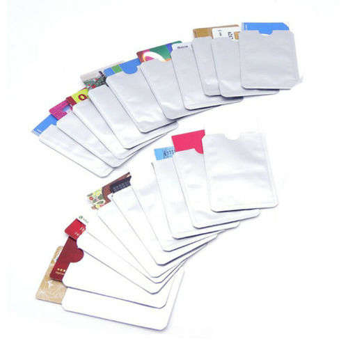 5x RFID Blocking ID / Credit Cards Theft Protector Sleeve Holder