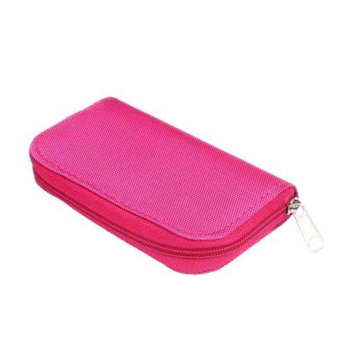 SDHC MMC CF Micro SD Memory Card Storage Case Carrying Pouch Holder Wallet (Pink)