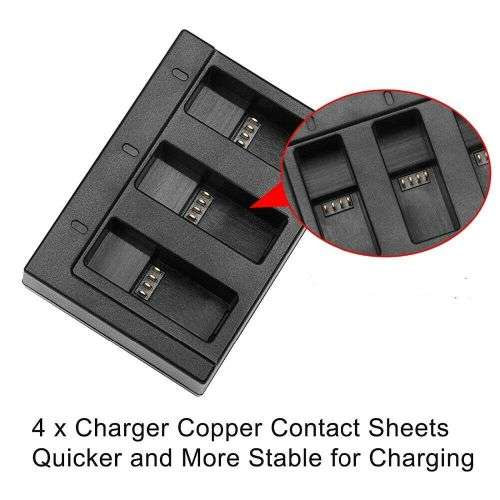 USB TRIPPLE Battery Charger For GoPro 5, 6, 7 Sports Cameras