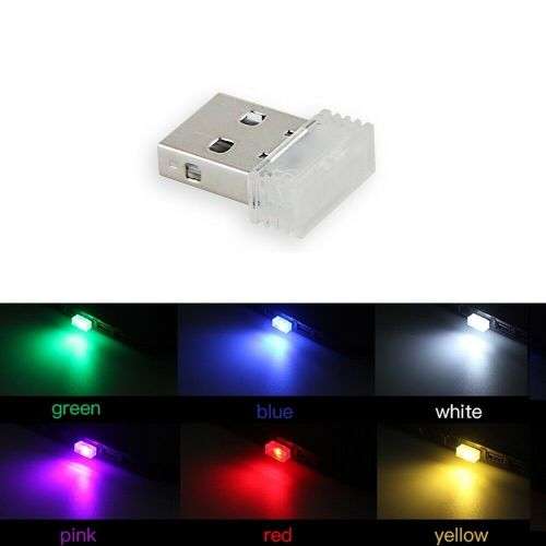 Mini USB LED Atmosphere Light USB Ports (Car Interior, PC, Battery Bank, etc)