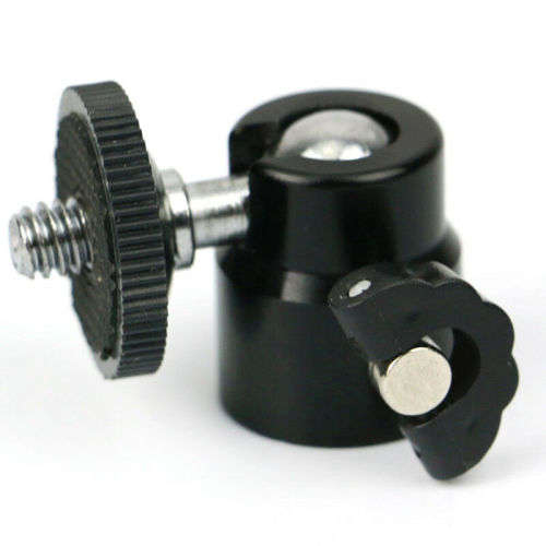 Mini 1/4` 360 Swivel Ball Head Screw Tripod DSLR Ballhead Stand For Camera