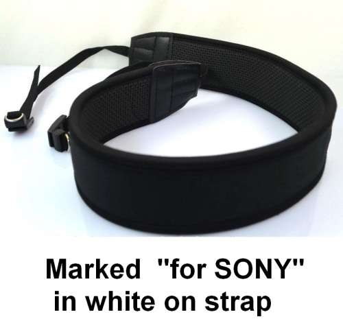 Neoprene Black Neck Strap for Sony Cameras