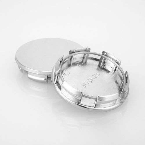 4x Chrome Plastic Wheel centre Cap Bases (without branding / stickers): 56 / 50 mm